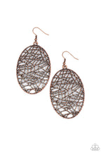 Load image into Gallery viewer, Paparazzi's Way Out Of Line - Copper earrings
