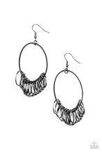 Load image into Gallery viewer, Paparazzi's Halo Effect - Black earrings
