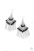 Load image into Gallery viewer, Paparazzi's Trending Transcendence - Black earrings
