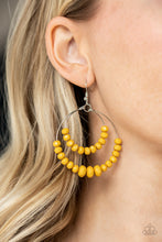 Load image into Gallery viewer, Paparazzi's Paradise Party - Yellow hoop earrings
