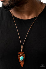 Load image into Gallery viewer, Paparazzi's Hold Your ARROWHEAD Up High - Blue Urban Men necklace
