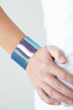 Load image into Gallery viewer, Paparazzi's Holographic Aura - Blue Acrylic bracelet
