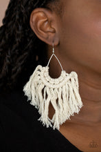 Load image into Gallery viewer, Paparazzi's Wanna Piece Of MACRAME? - White earrings
