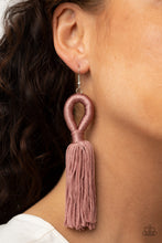 Load image into Gallery viewer, Paparazzi's Tassels and Tiaras - Pink earrings
