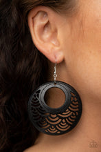 Load image into Gallery viewer, Paparazzi's Tropical Canopy - Black wood earrings

