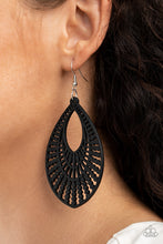 Load image into Gallery viewer, Paparazzi's Bermuda Breeze - Black wood earrings
