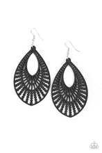 Load image into Gallery viewer, Paparazzi's Bermuda Breeze - Black wood earrings
