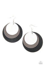 Load image into Gallery viewer, Paparazzi's LEATHER Forecast - Black earrings
