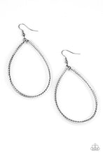 Load image into Gallery viewer, Paparazzi's Just ENCASE You Missed It - Black hoop earrings
