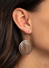 Load image into Gallery viewer, Paparazzi's Palm Perfection - Copper hoop earrings
