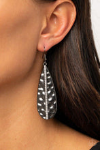 Load image into Gallery viewer, Paparazzi's On the Up and UPSCALE - Black earrings
