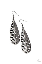 Load image into Gallery viewer, Paparazzi's On the Up and UPSCALE - Black earrings
