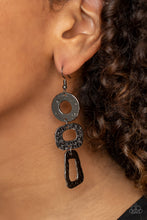 Load image into Gallery viewer, Paparazzi's Prehistoric Prowl - Black earrings
