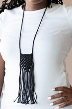 Load image into Gallery viewer, Paparazzi's Macrame Mantra - Black Urban Necklace
