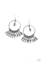 Load image into Gallery viewer, Paparazzi's Metallic Harmony - Silver hoop earrings
