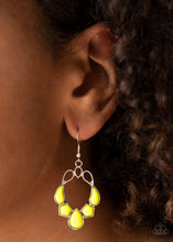 Load image into Gallery viewer, Paparazzi's It's Rude to STEER - Yellow earrings
