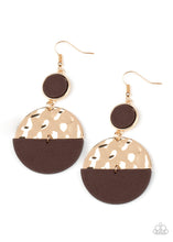 Load image into Gallery viewer, Paparazzi's Natural Element - Gold Wood earrings
