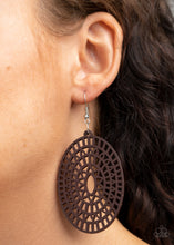 Load image into Gallery viewer, Paparazzi's Tropical Retreat - Brown wood earrings
