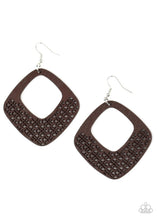 Load image into Gallery viewer, Paparazzi's WOOD You Rather - Brown wood earrings

