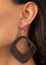 Load image into Gallery viewer, Paparazzi's WOOD You Rather - Brown wood earrings
