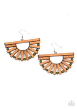 Load image into Gallery viewer, Paparazzi's Wooden Wonderland - Green Wood earrings
