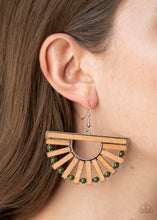 Load image into Gallery viewer, Paparazzi's Wooden Wonderland - Green Wood earrings
