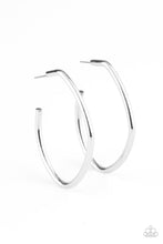 Load image into Gallery viewer, Paparazzi's Rough It Up - Silver hoop earrings

