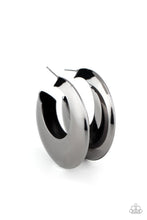 Load image into Gallery viewer, Paparazzi's Chic CRESCENTO - Black hoop earrings

