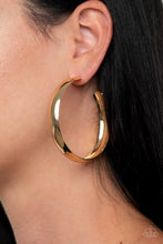Load image into Gallery viewer, Paparazzi's Kick Em To the CURVE - Gold hoop earrings
