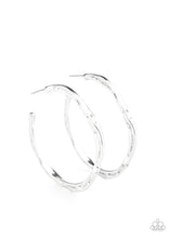 Load image into Gallery viewer, Paparazzi's Asymmetrical Attitude - Silver hoop earrings

