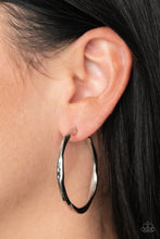 Load image into Gallery viewer, Paparazzi's Asymmetrical Attitude - Silver hoop earrings

