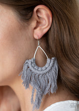 Load image into Gallery viewer, Paparazzi's Wanna Piece Of MACRAME? - Silver earrings
