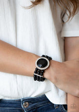 Load image into Gallery viewer, Paparazzi's Speechless Sparkle - Black bracelet
