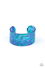 Load image into Gallery viewer, Paparazzi's Cosmic Couture - Blue Acrylic bracelet
