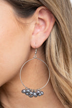 Load image into Gallery viewer, Paparazzi's Things Are Looking UPSCALE - Silver Pearl hoop earrings
