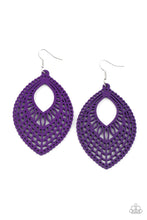 Load image into Gallery viewer, Paparazzi's One Beach At A Time - Purple Wood earrings
