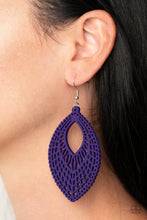 Load image into Gallery viewer, Paparazzi's One Beach At A Time - Purple Wood earrings
