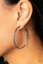 Load image into Gallery viewer, Paparazzi's Spitfire - Black hoop earrings
