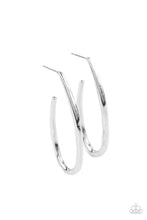 Load image into Gallery viewer, Paparazzi's Totally Hooked - Silver hoop earrings
