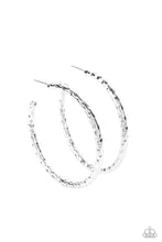 Load image into Gallery viewer, Paparazzi's Urban Upgrade - Silver hoop earrings
