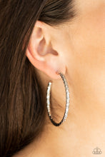 Load image into Gallery viewer, Paparazzi's Urban Upgrade - Silver hoop earrings
