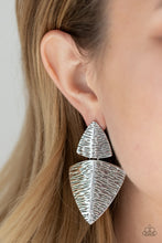 Load image into Gallery viewer, Paparazzi's PRIMAL Factors - Silver earrings
