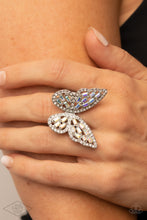 Load image into Gallery viewer, Paparazzi's Flauntable Flutter - Multi Iridescent ring (Life of the Party)
