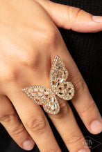 Load image into Gallery viewer, Paparazzi's Flauntable Flutter - Gold ring
