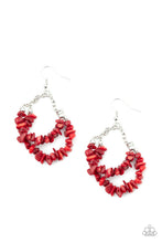 Load image into Gallery viewer, Paparazzi's Rainbow Rock Gardens - Red earrings
