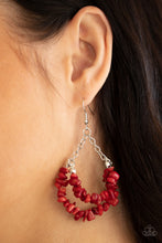 Load image into Gallery viewer, Paparazzi's Rainbow Rock Gardens - Red earrings
