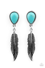 Load image into Gallery viewer, Paparazzi's Totally Tran-QUILL - Blue earrings
