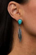 Load image into Gallery viewer, Paparazzi's Totally Tran-QUILL - Blue earrings
