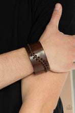 Load image into Gallery viewer, Paparazzi's Every STITCH Way - Brown Urban Men bracelet
