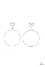 Load image into Gallery viewer, Paparazzi's Love Your Curves - White hoop earrings
